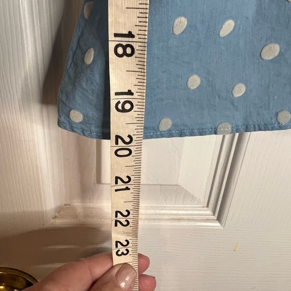 Madewell * Top Soft Blue with White Polka Dots Size 0 - Picture 6 of 6